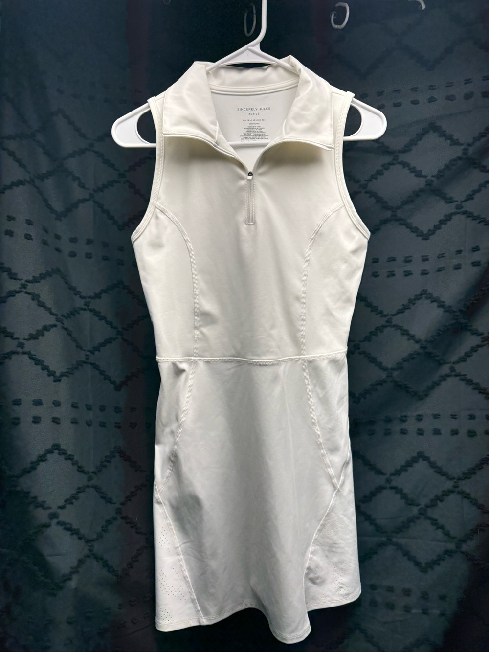Sincerely Jules Active Sleeveless Dress with Half-Zip Collar Size Large